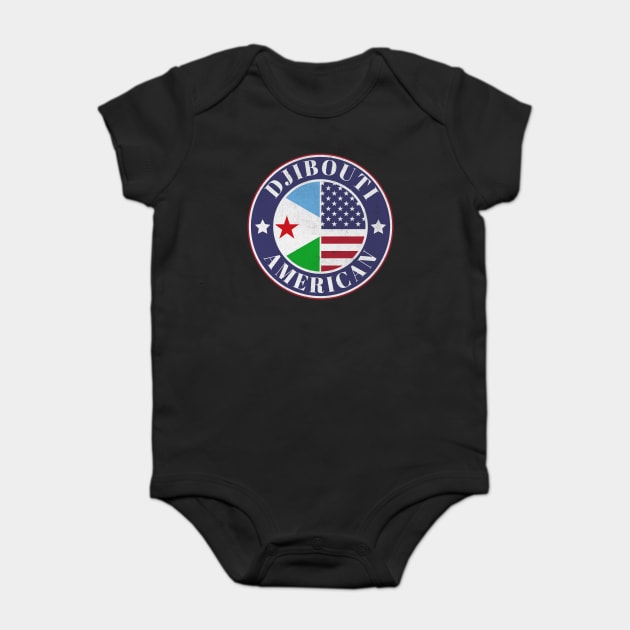 Proud Djibouti-American Badge - Djibouti Flag Baby Bodysuit by Yesteeyear